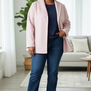 Eileen Fisher Blush Pink Wool Blend Jacket